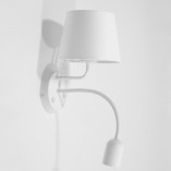 Kinkiet Maja LED biały z abażurem | TK Lighting