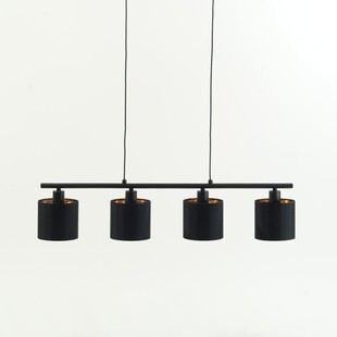 Lampa wisząca z abażurami Tommy IV Czarny Mat Trio marki Reality