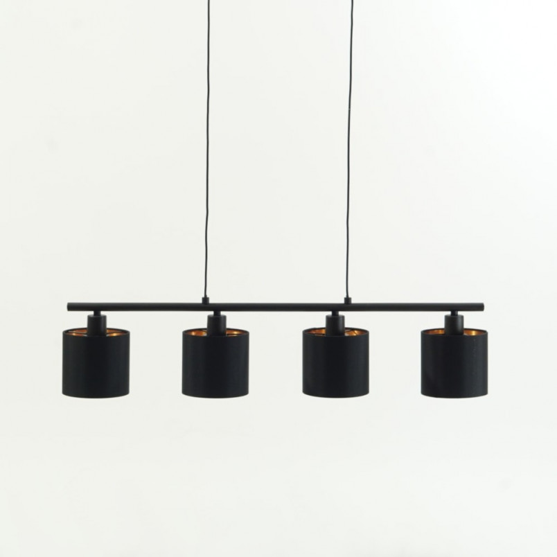 Lampa wisząca Tommy IV czarna Trio Reality | 75cm