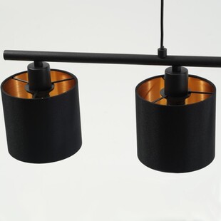 Lampa wisząca Tommy IV czarna Trio Reality | 75cm