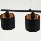 Lampa wisząca Tommy IV czarna Trio Reality | 75cm