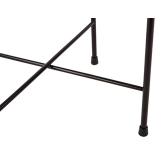 Stolik kawowy industrialny Tre 60cm dąb/czarny | Nordifra