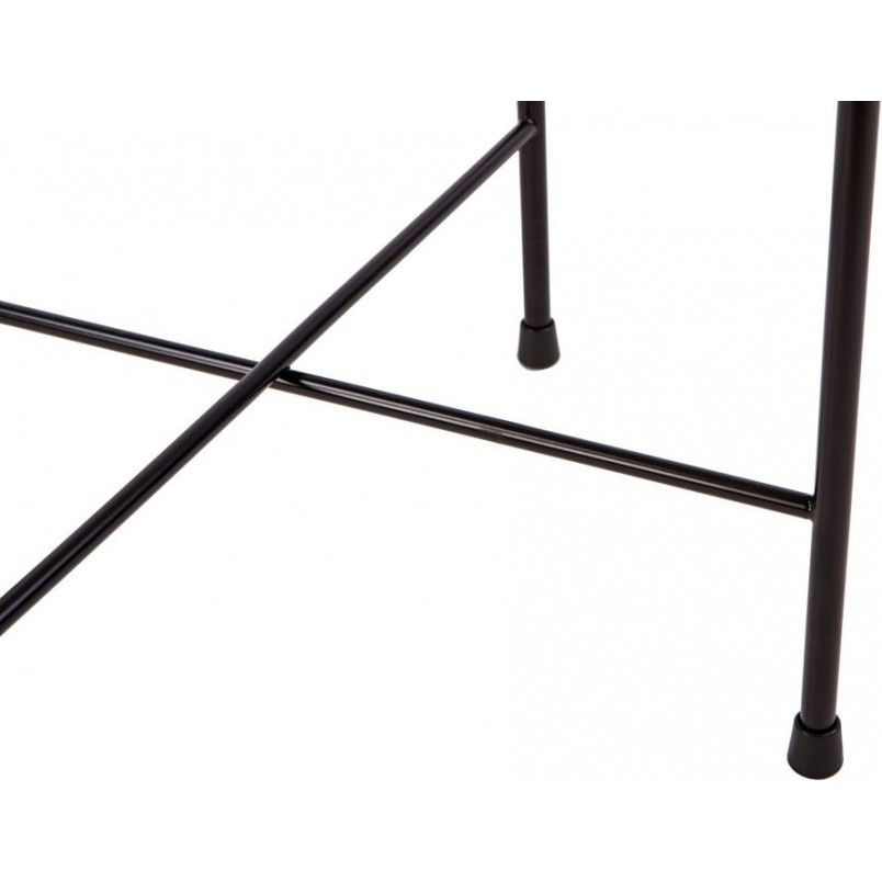 Stolik kawowy industrialny Tre 60cm dąb/czarny | Nordifra