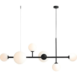 Lampa wisząca szklane kule Dione 130 biało-czarna marki Aldex