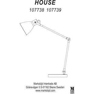 Lampa biurkowa loft House czarna | Markslojd - Kup online