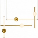 Lampa Glamour Mosiężna LED 110cm | Step Into Design