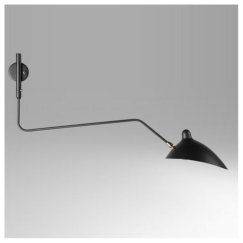 Kinkiet industrialny Crane czarny | Step Into Design