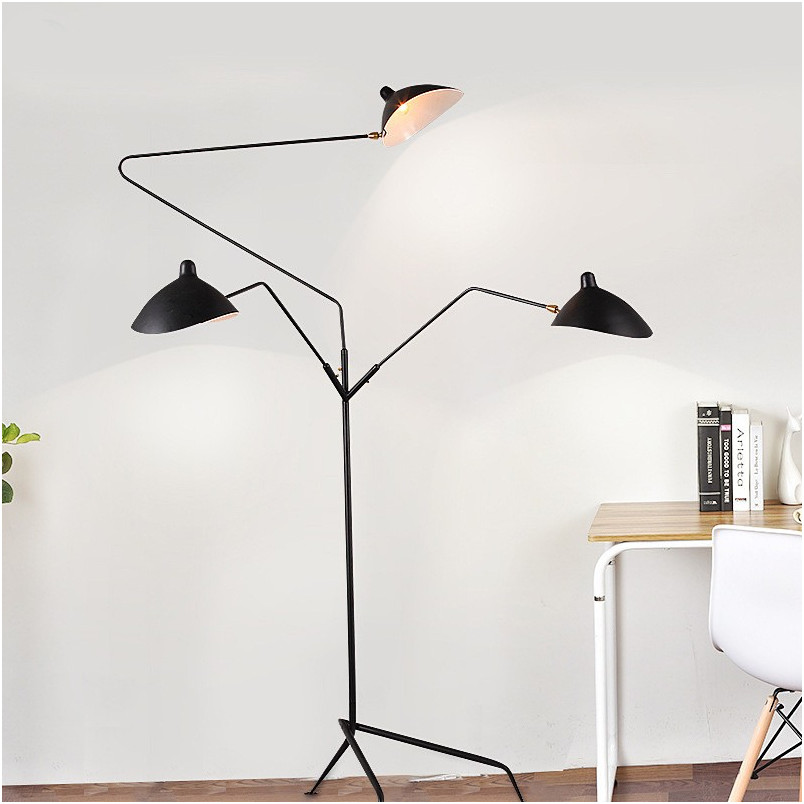 Lampa podłogowa Crane czarna | Step Into Design
