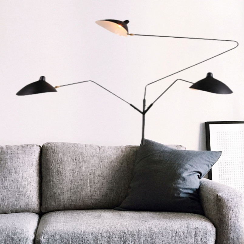 Lampa podłogowa Crane czarna | Step Into Design
