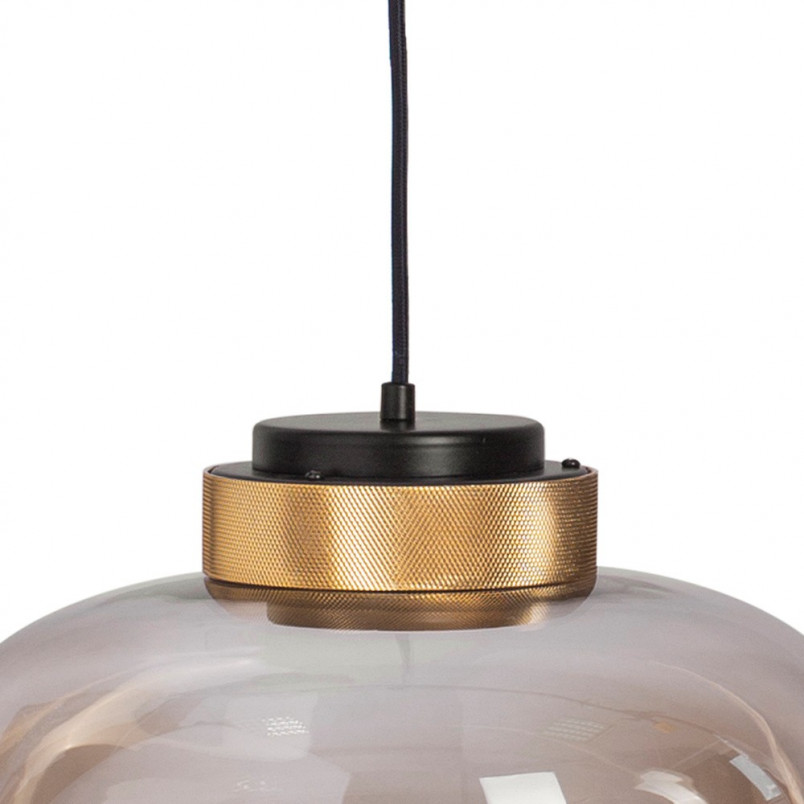 Lampa wisząca szklana Boom | Bursztynowa | Step Design