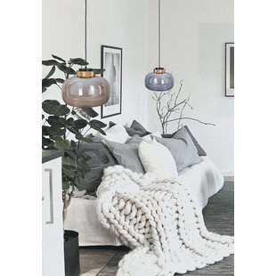 Lampa wisząca szklana Boom | Bursztynowa | Step Design