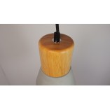 Lampa wisząca betonowa Concrete | Loftowa lampa z drewnem - Step