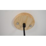 Lampa wisząca betonowa Concrete | Loftowa lampa z drewnem - Step
