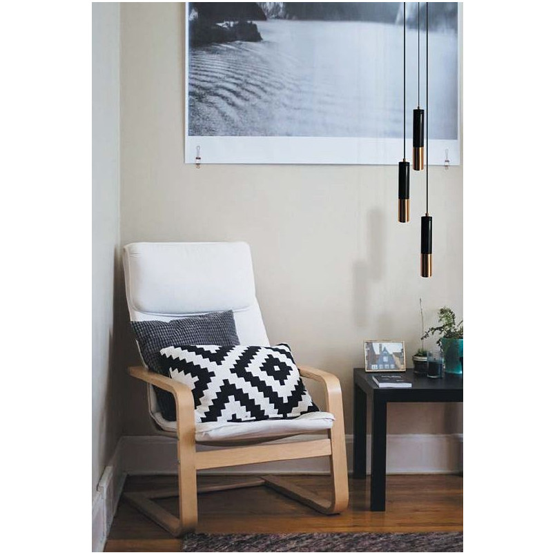 Lampa Wisząca Golden Pipe I - Elegancja Czerni i Złota | Step