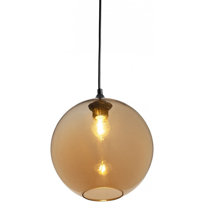 Lampa wisząca Love Bomb - bursztynowa kula | Step In Design