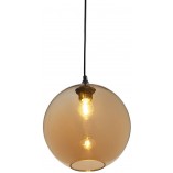 Lampa wisząca Love Bomb - bursztynowa kula | Step In Design