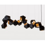 Lampa wisząca New Geometry XIV | Czarny/Złoty | Step Design