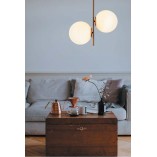 Lampa Sufitowa Venus II - Biało-Mosiężna | Step Into Design