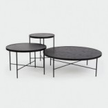 Stolik boczny Tre Nordifra | Czarny dąb, 43cm | Elegancki Design