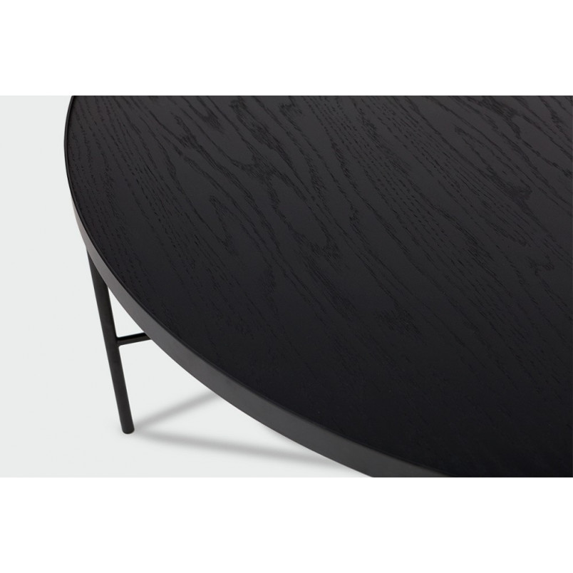 Stolik kawowy Tre 60cm czarny dąb | Nordifra - Elegancki design
