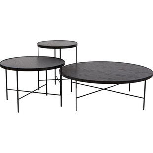 Stolik kawowy Tre 60cm czarny dąb | Nordifra - Elegancki design