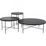 Stolik kawowy Tre 60cm czarny dąb | Nordifra - Elegancki design