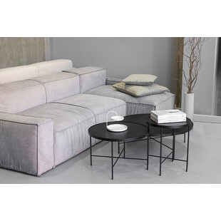 Stolik kawowy Tre 60cm czarny dąb | Nordifra - Elegancki design