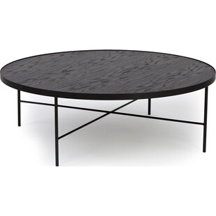Stolik kawowy Tre 90cm czarny dąb | Nordifra - Elegancki design