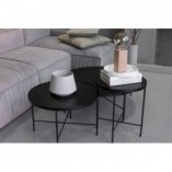 Stolik kawowy Tre 90cm czarny dąb | Nordifra - Elegancki design