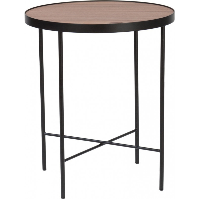 Stolik boczny Tre Nordifra | Okrągły, orzech amerykański - 43cm