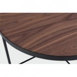 Stolik boczny Tre Nordifra | Okrągły, orzech amerykański - 43cm