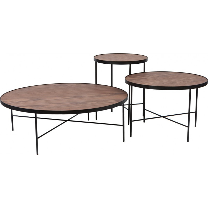 Stolik kawowy Tre 90cm orzech Nordifra | Elegancki design