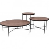 Stolik kawowy Tre 90cm orzech Nordifra | Elegancki design
