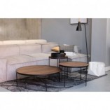 Stolik kawowy Tre 90cm orzech Nordifra | Elegancki design