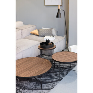 Stolik kawowy Tre 90cm orzech Nordifra | Elegancki design