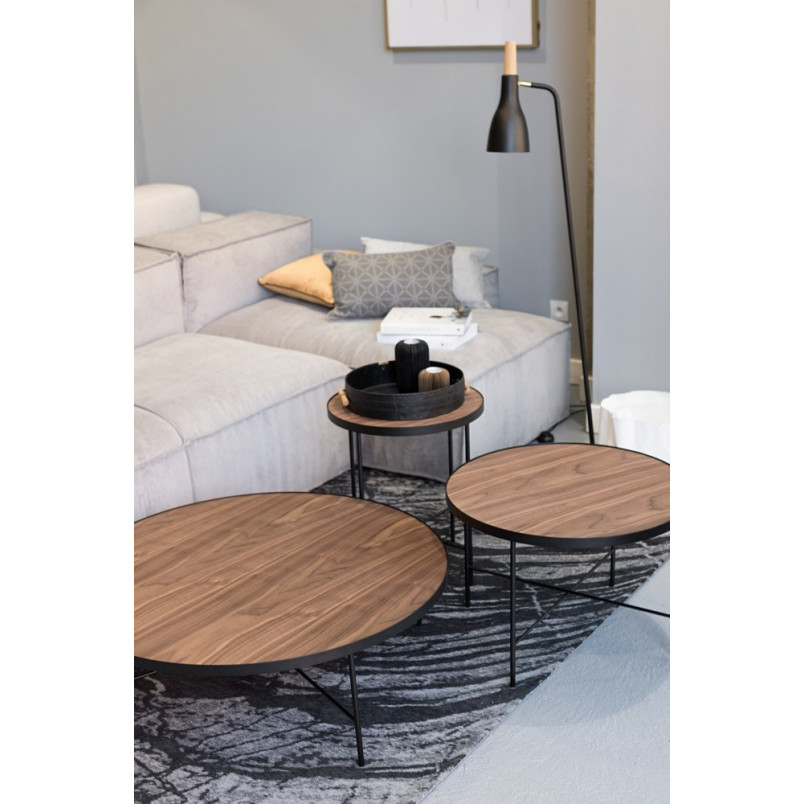 Stolik kawowy Tre 90cm orzech Nordifra | Elegancki design