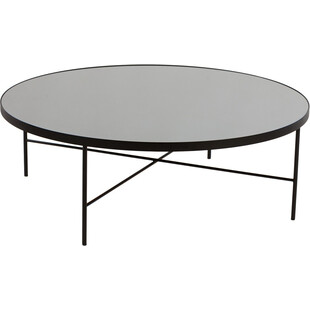 Stolik kawowy szklany Tre 90cm Lustro Tytanowe Nordifra - Elegancki Design
