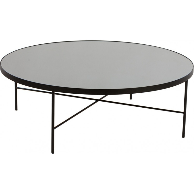 Stolik kawowy szklany Tre 90cm Lustro Tytanowe Nordifra - Elegancki Design