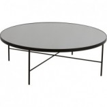 Stolik kawowy szklany Tre 90cm Lustro Tytanowe Nordifra - Elegancki Design