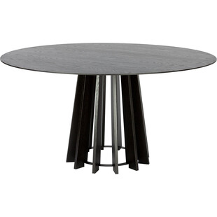 Stół okrągły Nordifra Tavle 120cm - Czarny dąb | Elegancki design