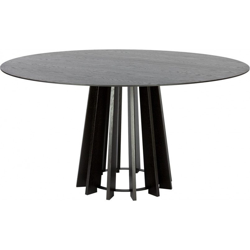 Stół okrągły Nordifra Tavle 120cm - Czarny dąb | Elegancki design