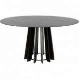 Stół okrągły Nordifra Tavle 120cm - Czarny dąb | Elegancki design
