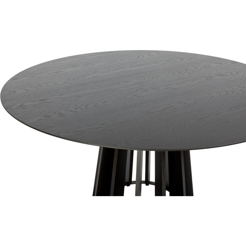 Stół okrągły Nordifra Tavle 120cm - Czarny dąb | Elegancki design