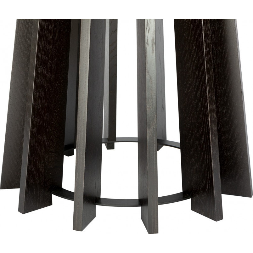 Stół okrągły Nordifra Tavle 120cm - Czarny dąb | Elegancki design