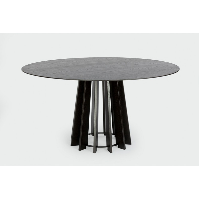 Stół okrągły Nordifra Tavle 120cm - Czarny dąb | Elegancki design