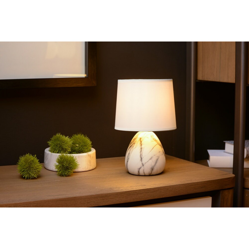 Lampa stołowa Marmo biała | Lucide - Elegancki Design
