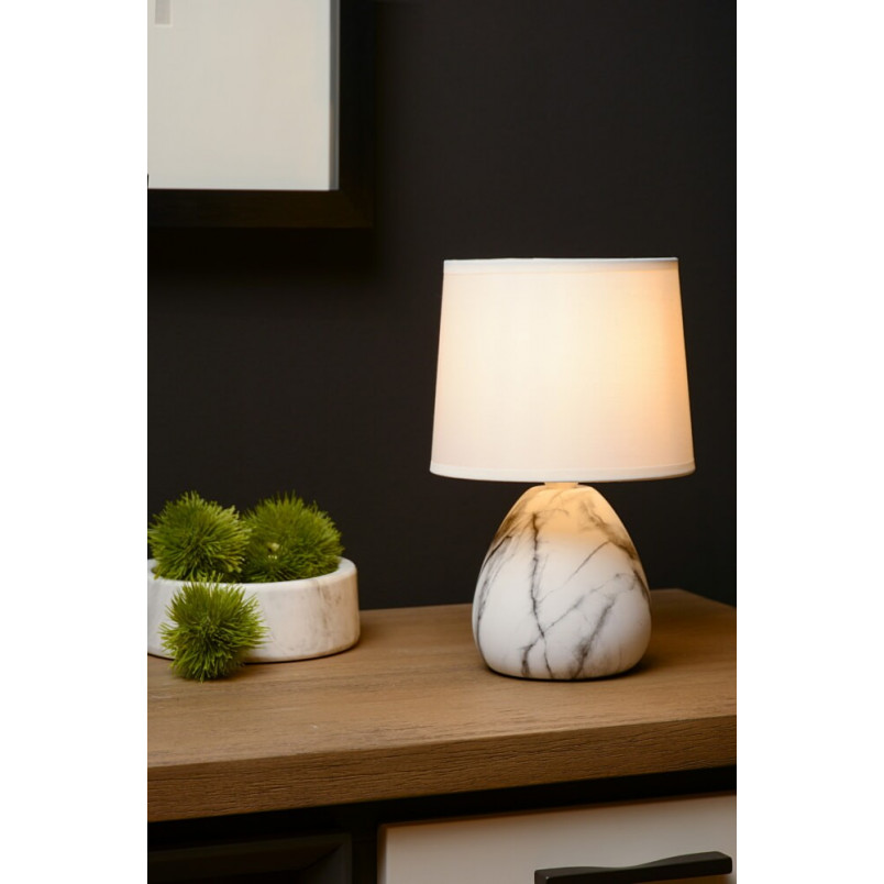 Lampa stołowa Marmo biała | Lucide - Elegancki Design