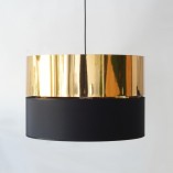 Lampa wisząca glamour Hilton | Złota i czarna | TK Lighting