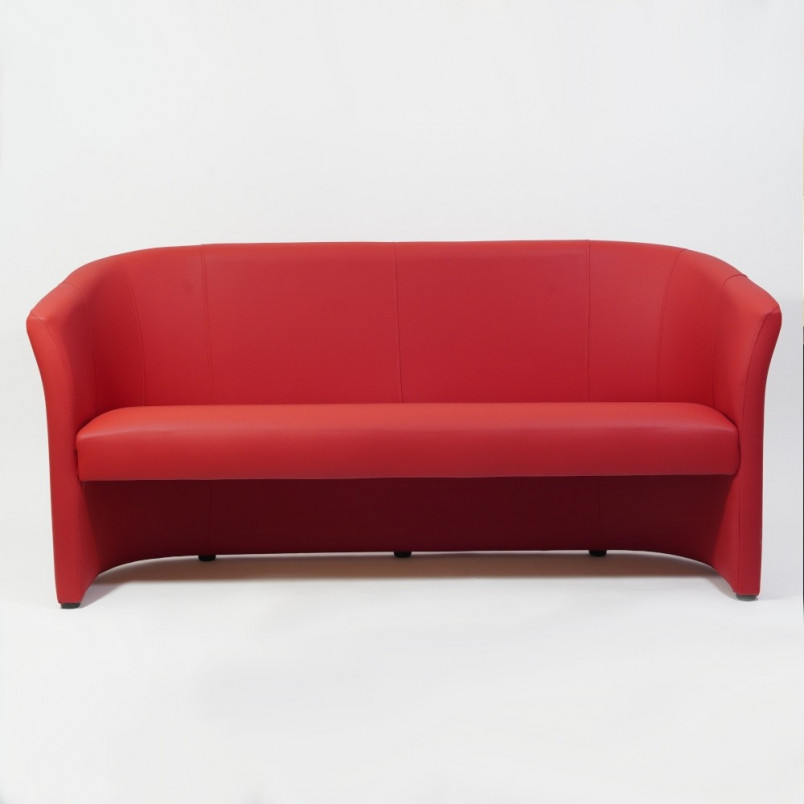 Sofa 3-osobowa czerwona Signal TM-3 | Eko Skóra