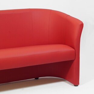 Sofa 3-osobowa czerwona Signal TM-3 | Eko Skóra
